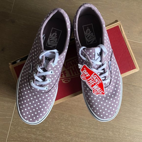 VANS Doheny Off The Wall Sneakers Purple+Wht Sz 7 - Picture 1 of 10